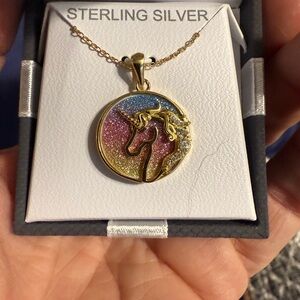 Gold Unicorn Pendant Necklace
